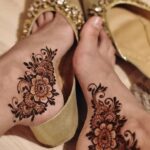 Trendy Mehndi design for ankle