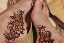 Trendy Mehndi design for ankle