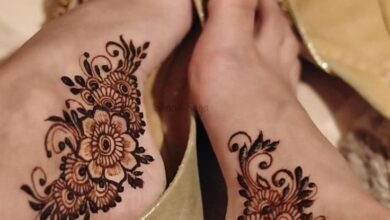 Trendy Mehndi design for ankle