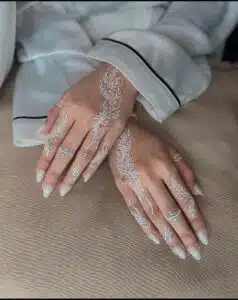 white mehndi for eid