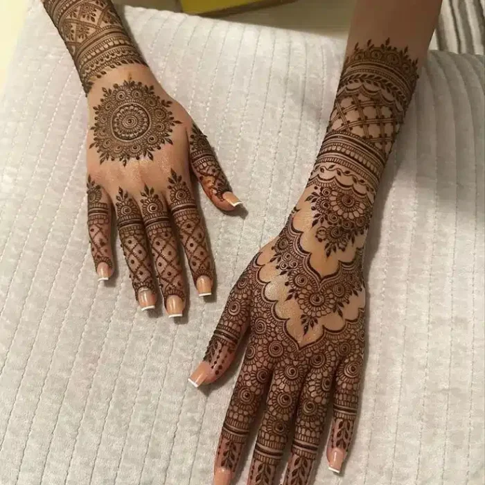 Latest Pakistani mehndi design 2025 with intricate details